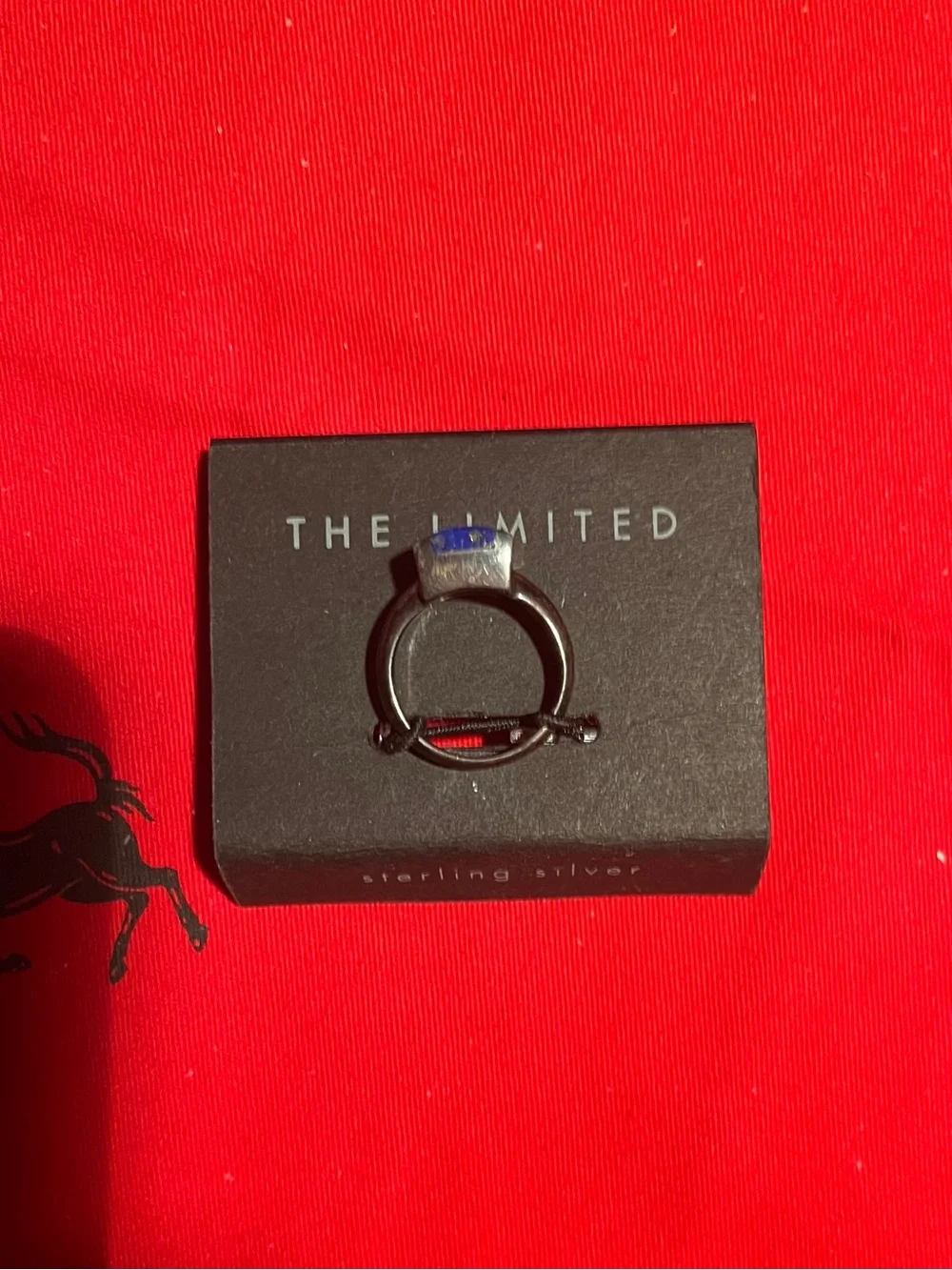 The Limited Sterling Silver Ring with Lapis-Style Blue Stone